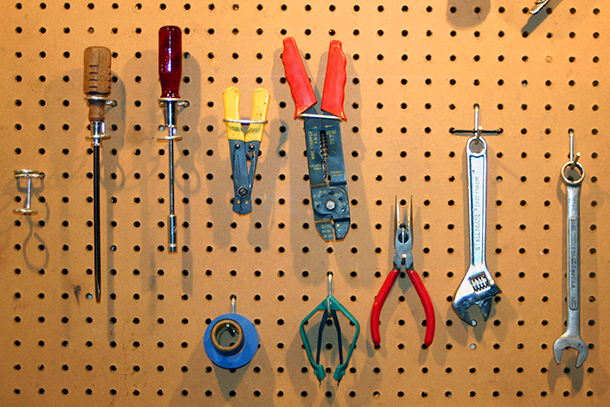 Electricians Tools On Wall