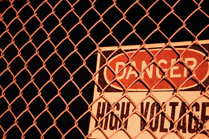 Power Outage Danger High Voltage Sign