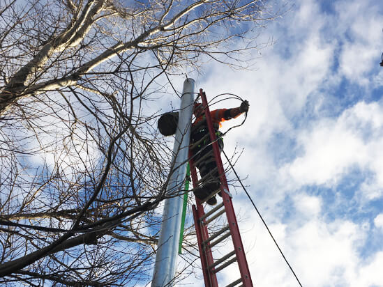 private power pole replacement