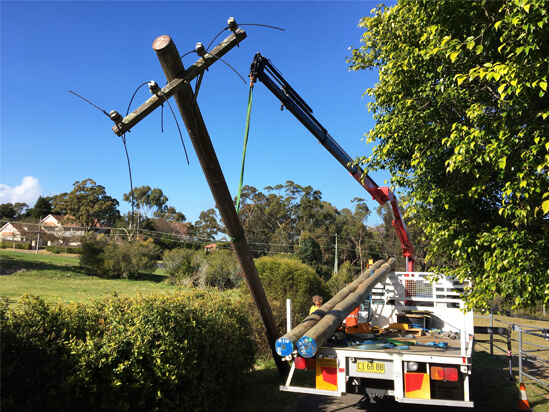 private power pole replacement