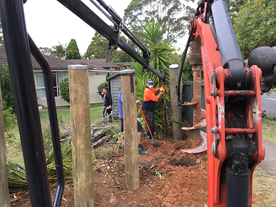 timber bollards installation belrose